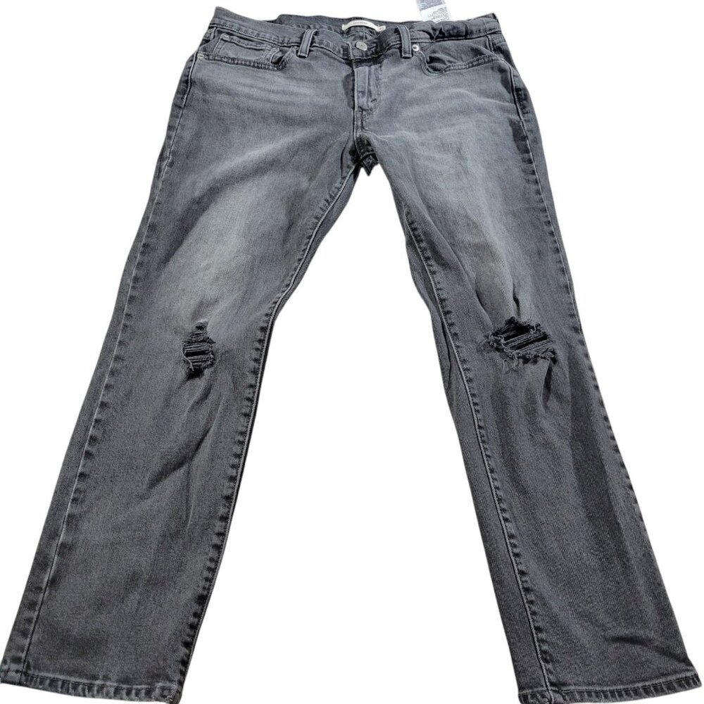 Levi's Jeans Womens 30x26 Gray Boyfriend Denim Distressed